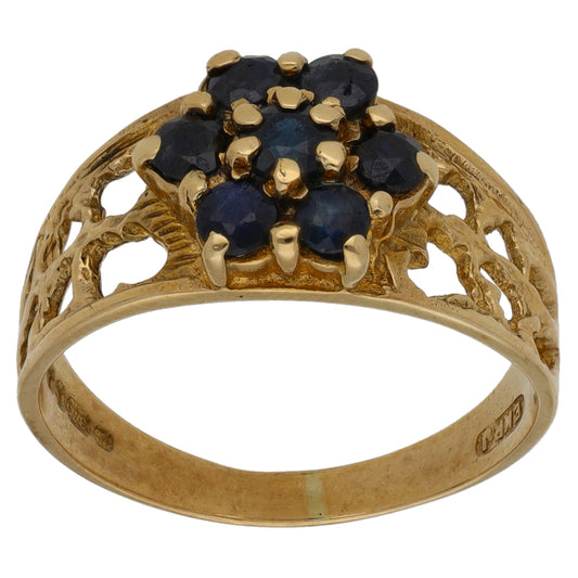 9ct Gold Sapphire Dress/Cocktail Ring Size O