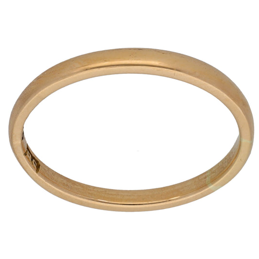18ct Gold Plain Wedding Ring Size P