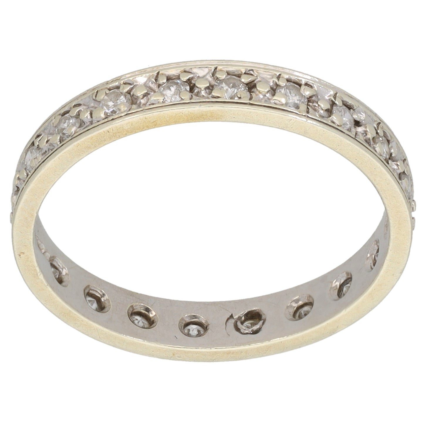 9ct White Gold 0.40ct Diamond Eternity Ring Size S