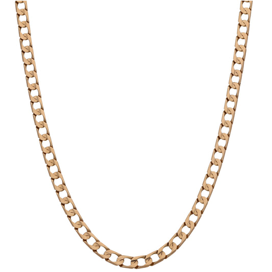 9ct Gold Curb Chain 18"