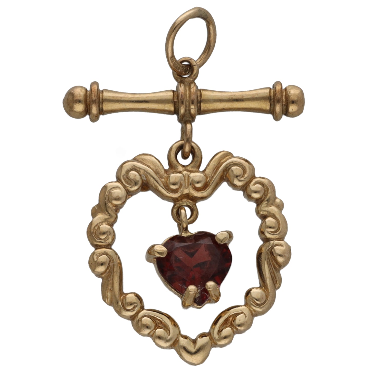 9ct Gold Garnet Dress/Cocktail Pendant