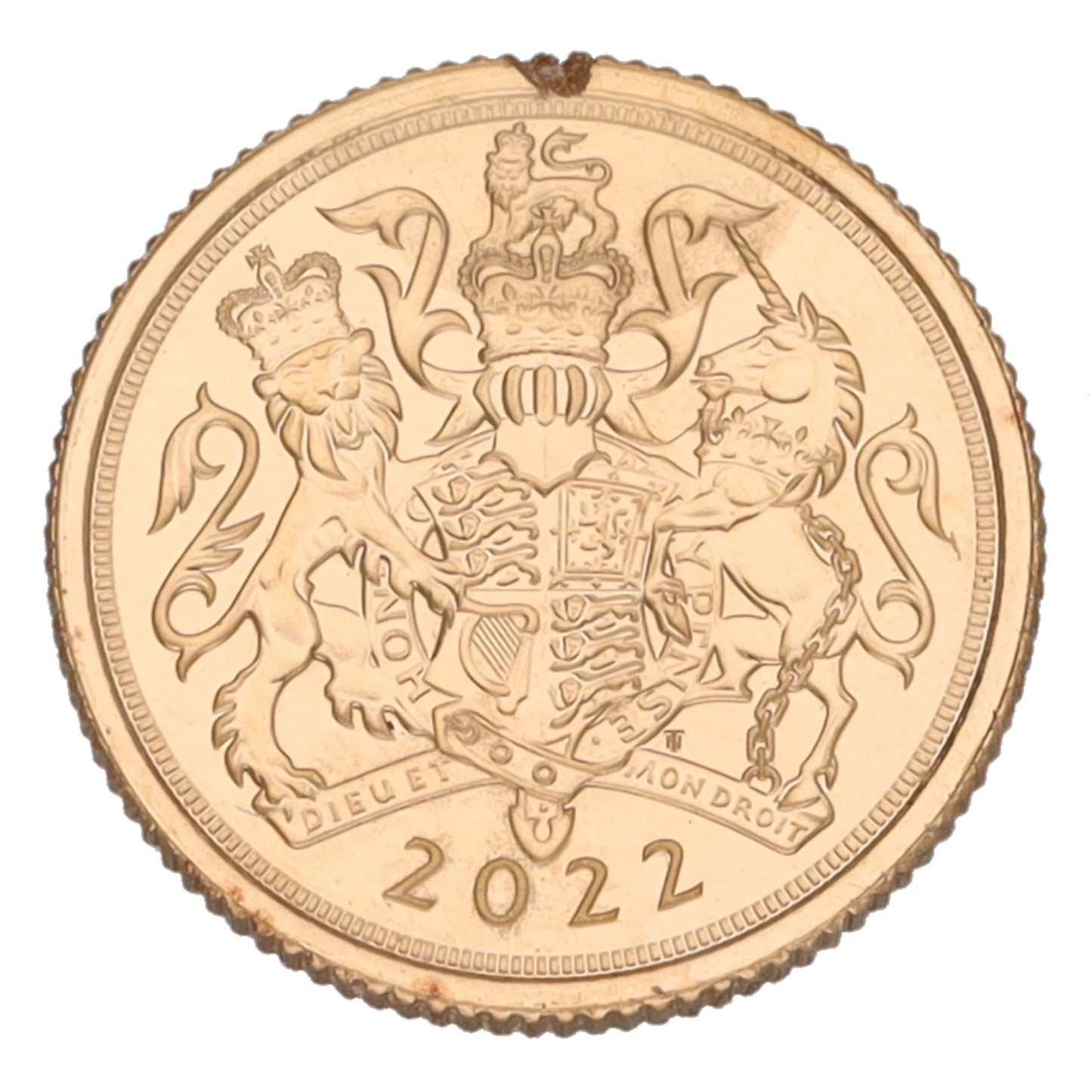 22ct Gold Queen Elizabeth II Quarter Sovereign Coin 2022