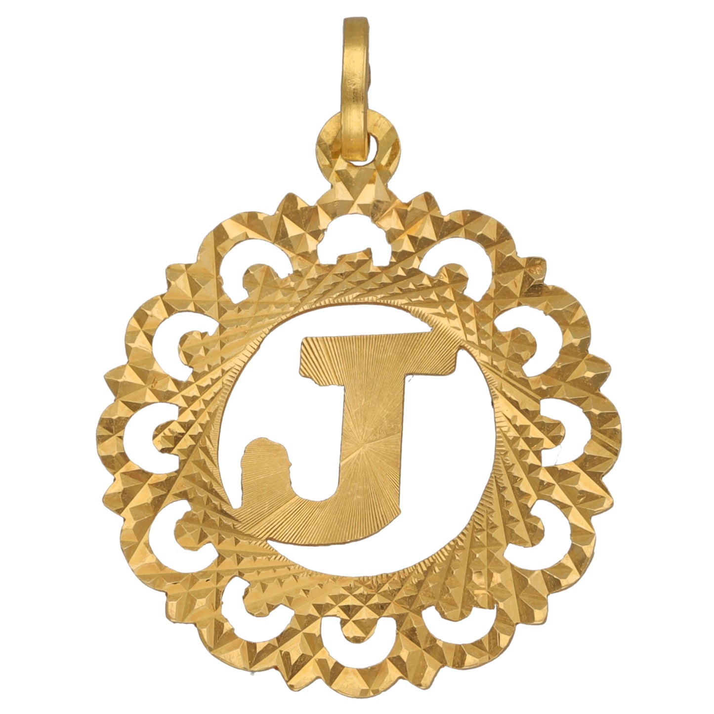 22ct Gold Initial J Pendant
