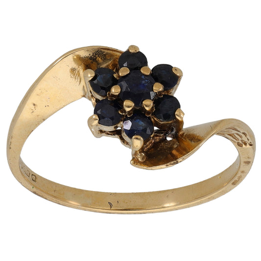 9ct Gold Sapphire Dress/Cocktail Ring Size N