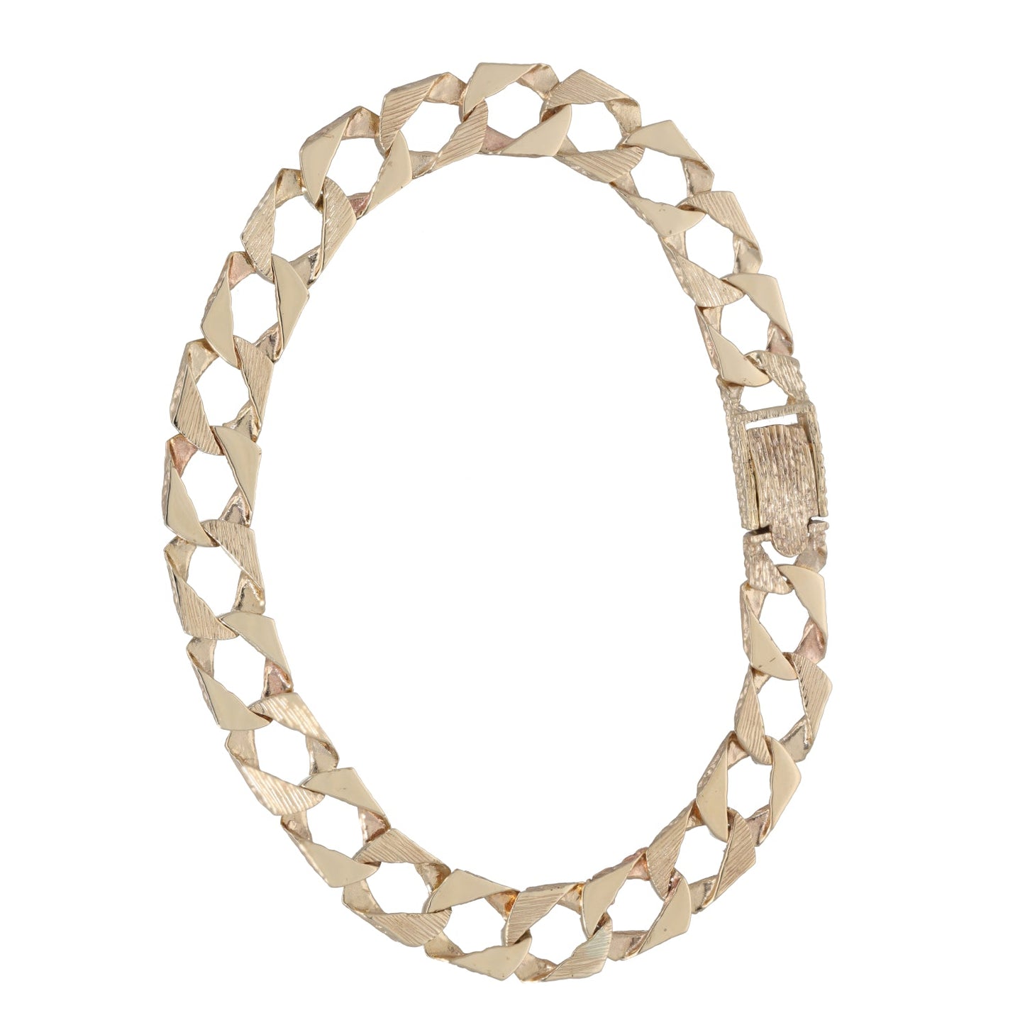 9ct Gold Patterned Curb Bracelet