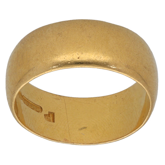 22ct Gold Plain Wedding Ring Size Q