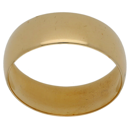 9ct Gold Plain Wedding Ring Size T