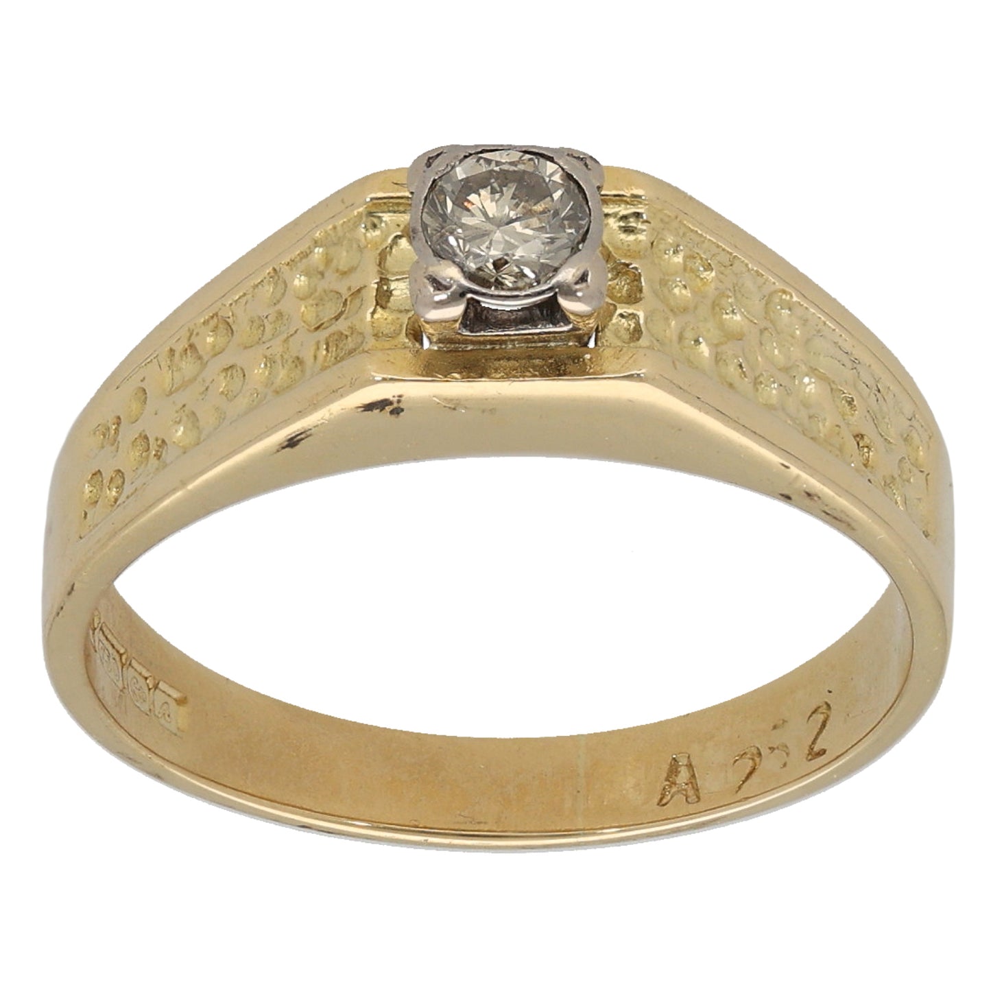 18ct Gold 0.15ct Diamond Solitaire Ring Size M