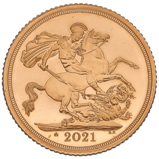 22ct Gold Queen Elizabeth II Full Sovereign Coin 2021