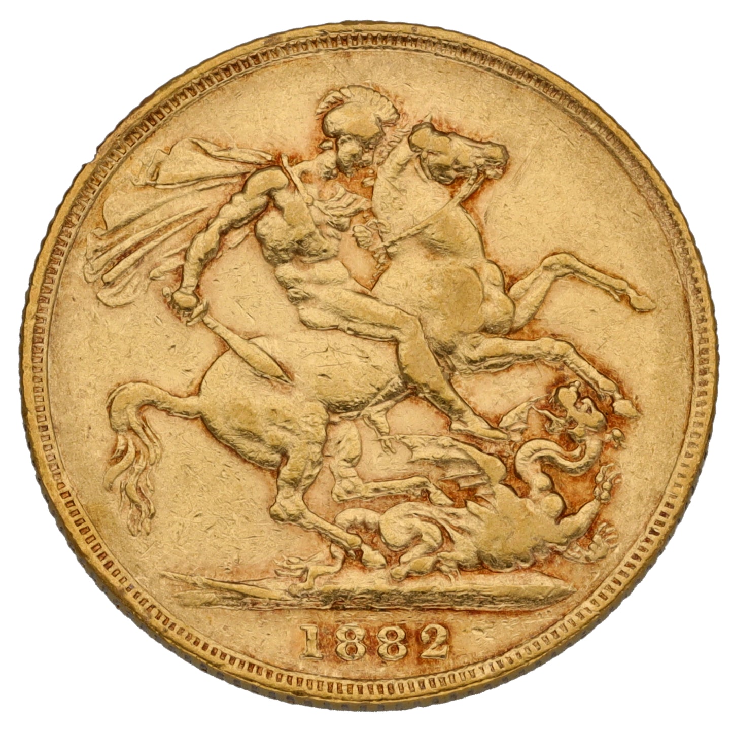 22ct Gold Queen Victoria Full Sovereign Coin 1882