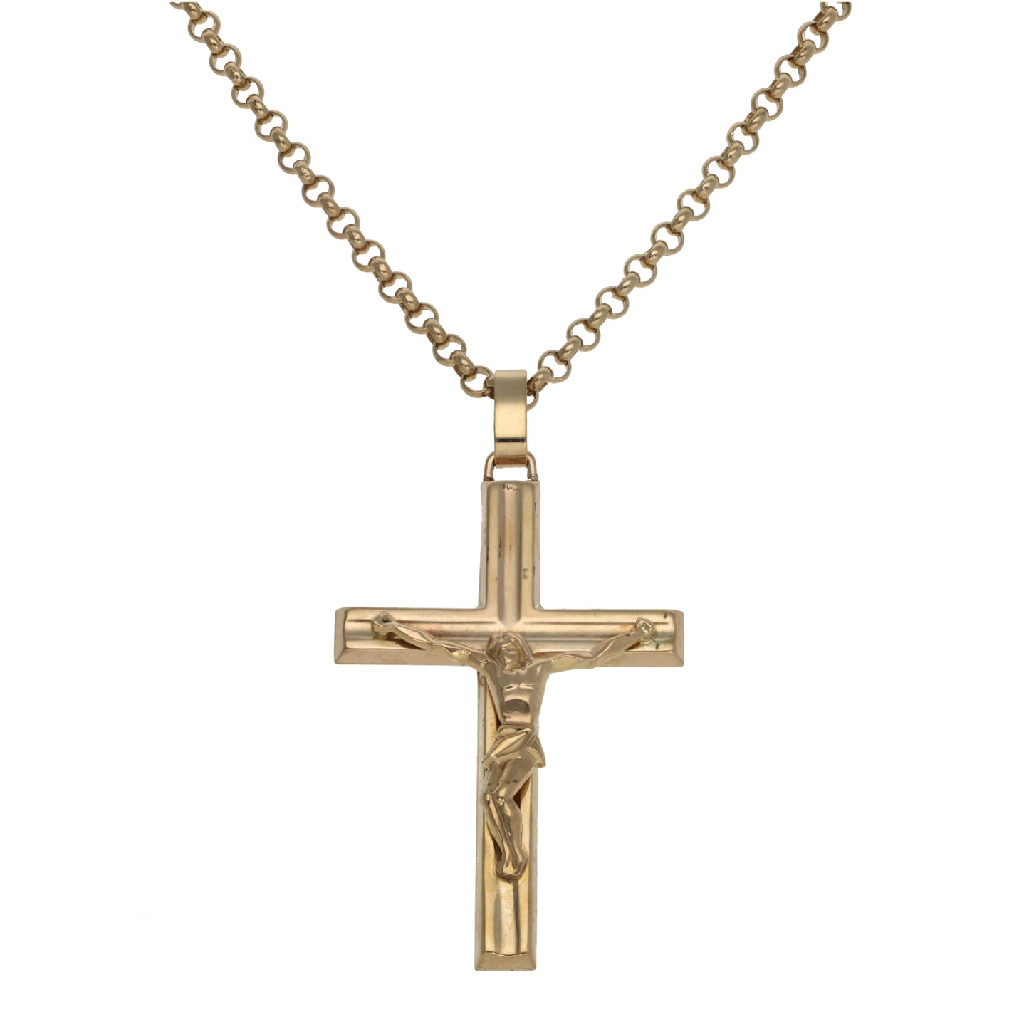 9ct Gold Crucifix Pendant With Chain