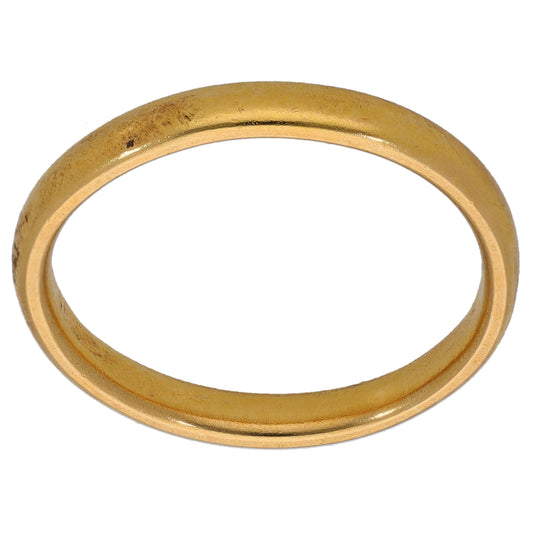 22ct Gold Plain Wedding Ring Size O