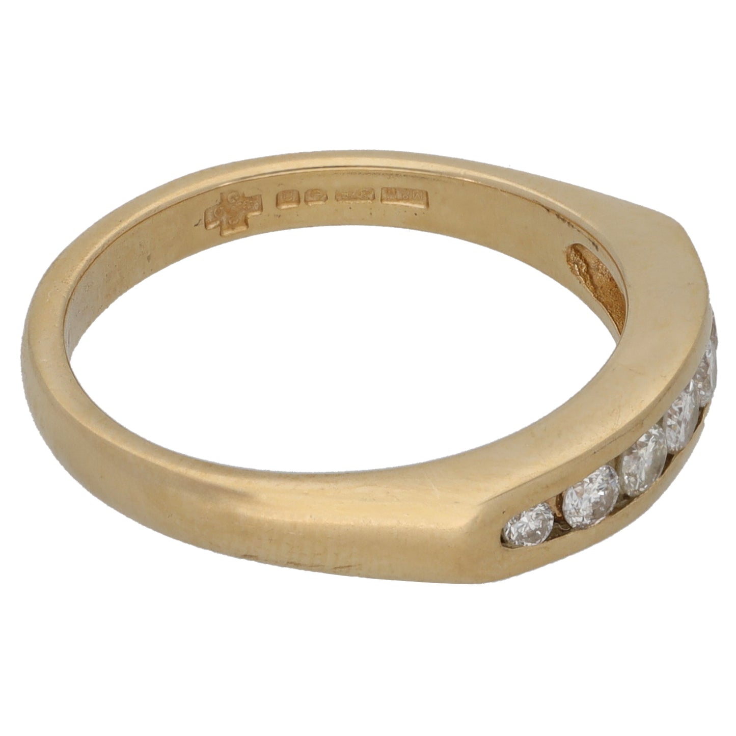 9ct Gold 0.29ct Diamond Half Eternity Ring Size L