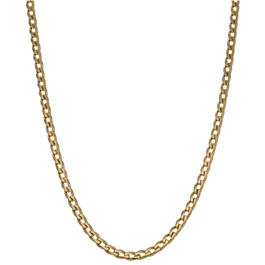 9ct Gold Curb Chain 18"