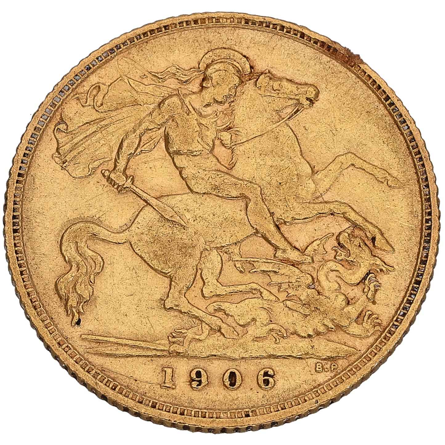 22ct Gold King Edward VII Half Sovereign Coin 1906