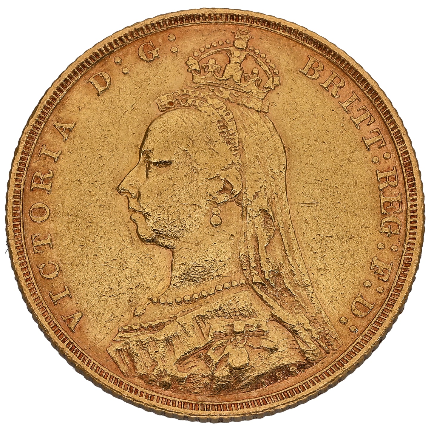 22ct Gold Queen Victoria Full Sovereign Coin 1893