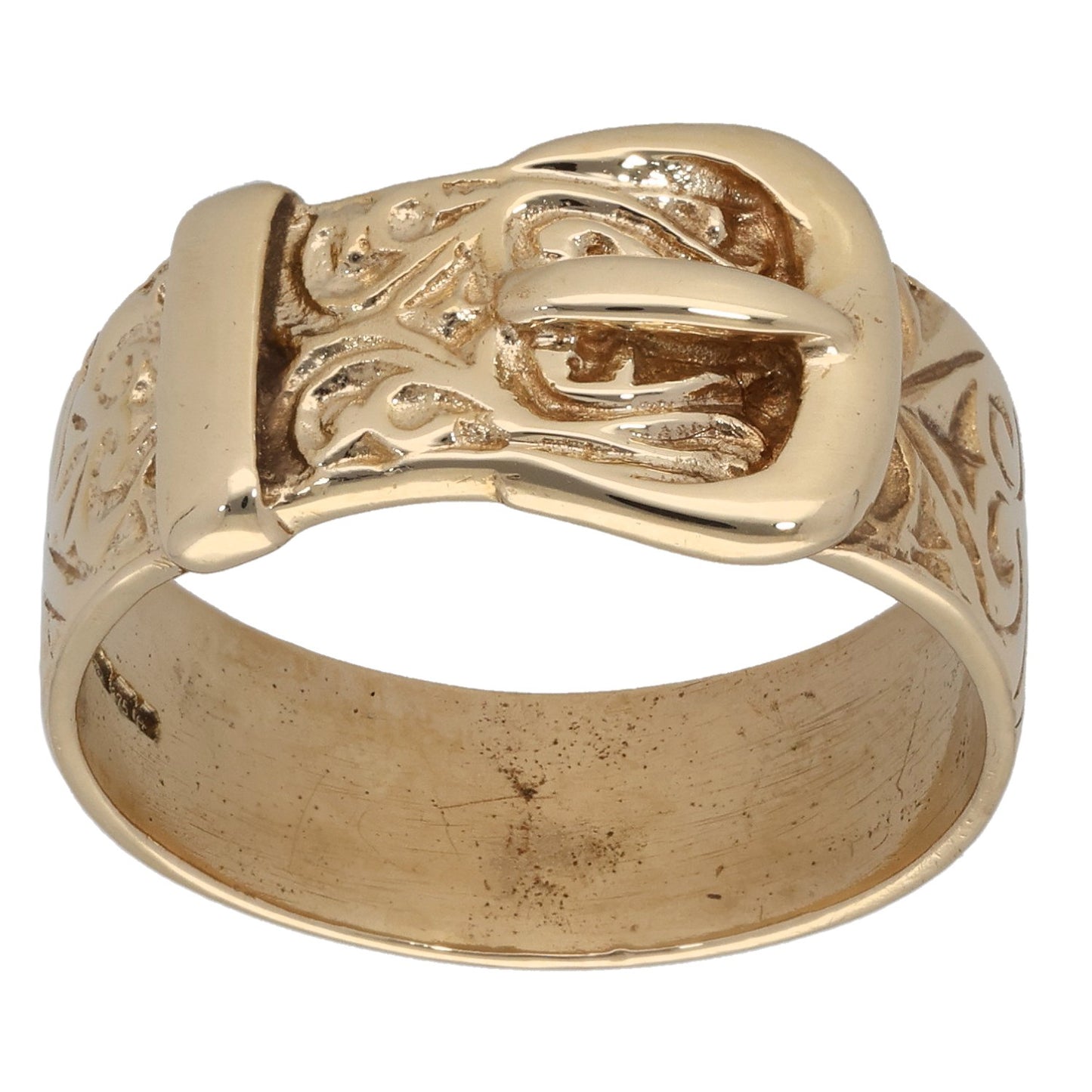 9ct Gold Buckle Ring Size U