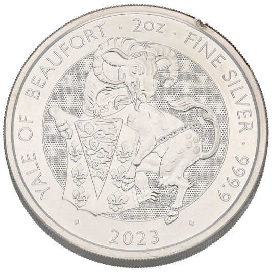 Fine Silver Yale Of Beaufort 2 OZ Coin 2023