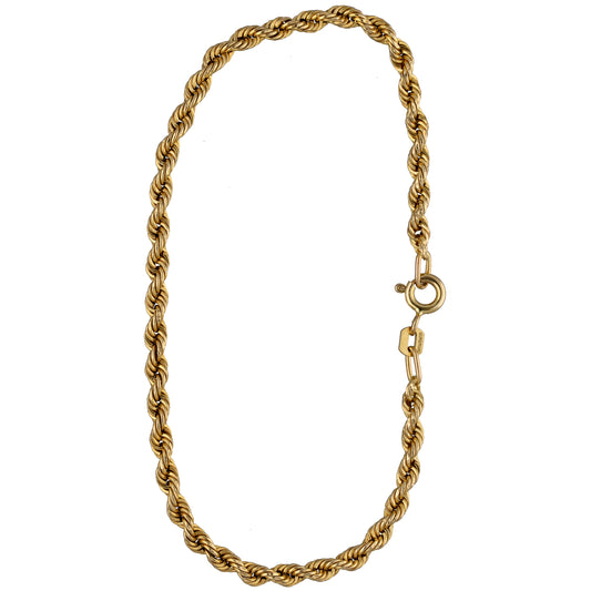 9ct Gold Rope Bracelet