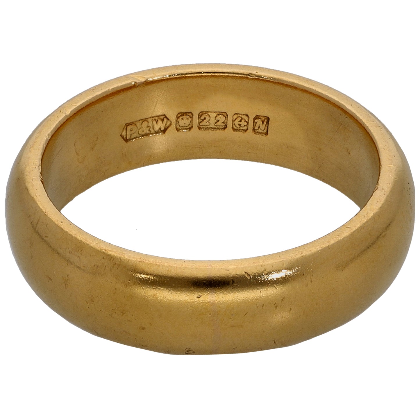 22ct Gold Plain Wedding Ring Size M