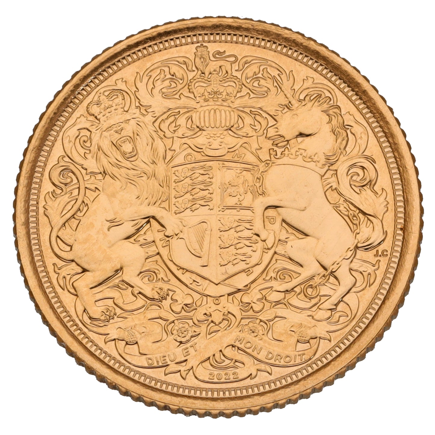 22ct Gold King Charles III Half Sovereign Coin 2022