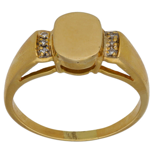 18ct Gold 0.03ct Diamond Alternative Ring Size R