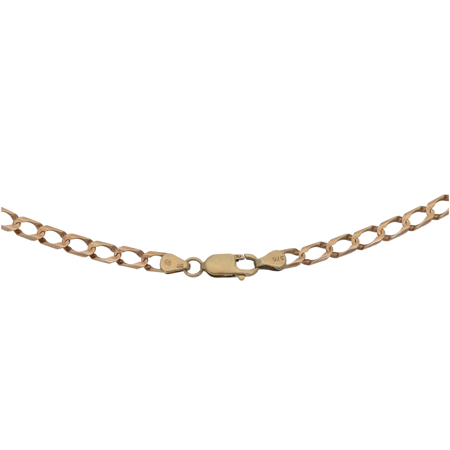 9ct Gold Curb Chain 22"