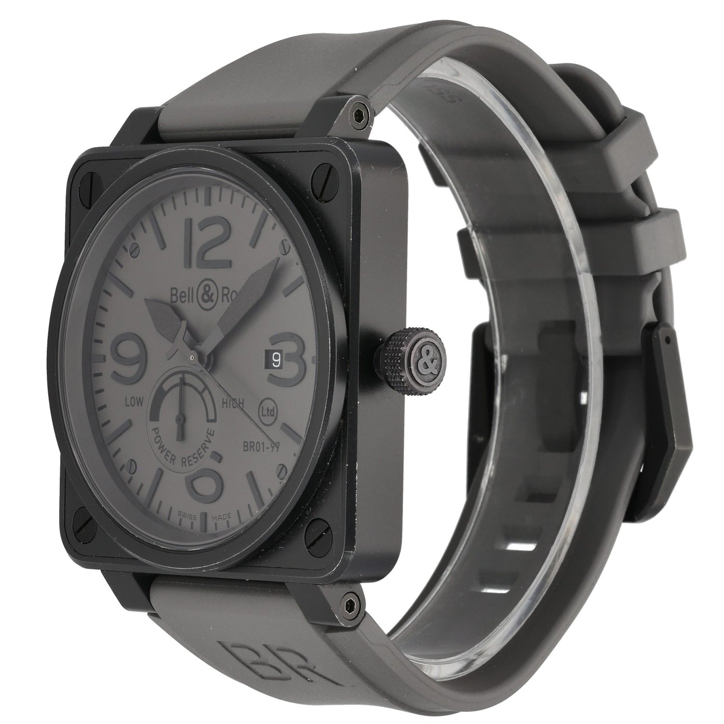Bell & Ross BR01 BR01-97-S 45mm PVD Stainless Steel Watch
