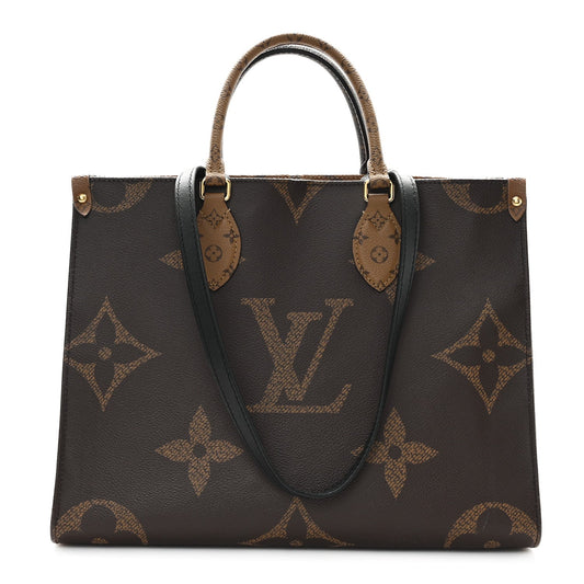Louis Vuitton MM OnTheGo Tote Monogram Reverse Coated Canvas Bag - Brown