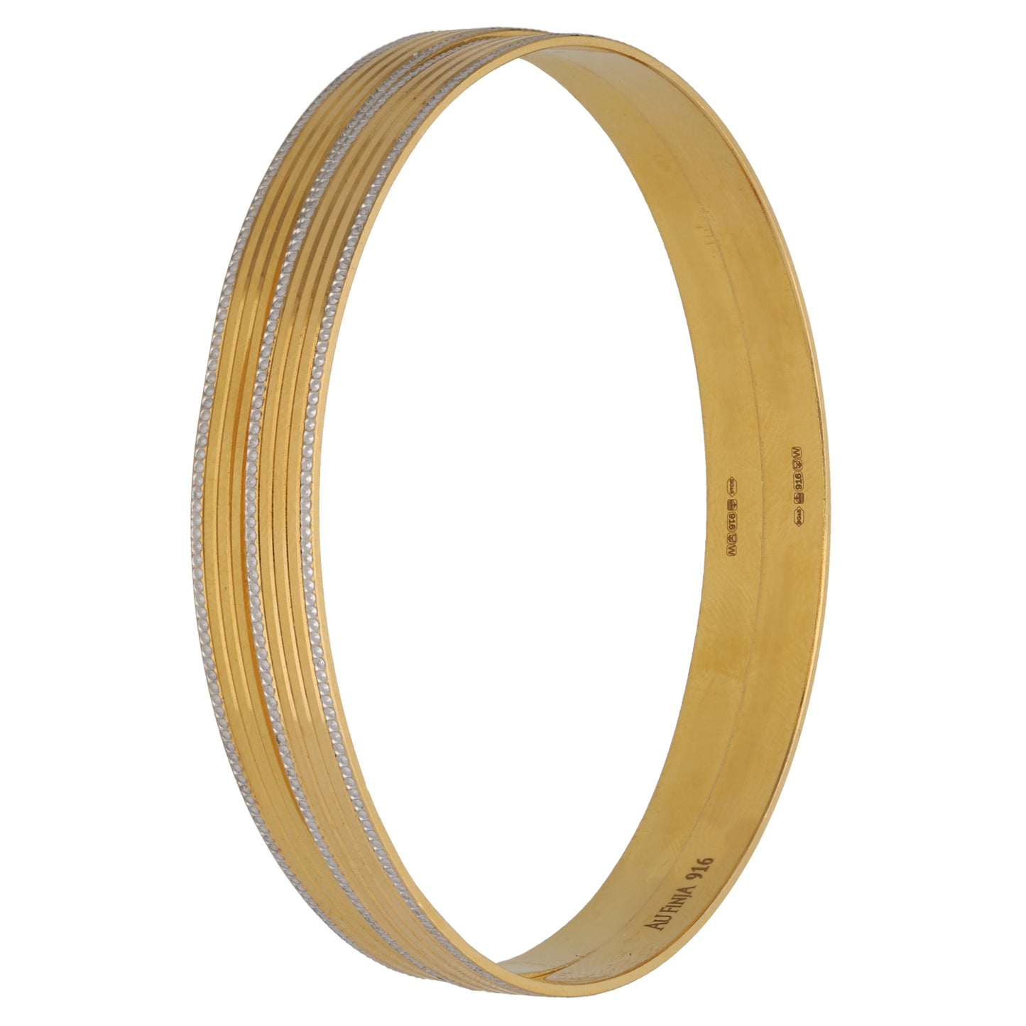 22ct Bicolour Gold Set of 2 Bangles