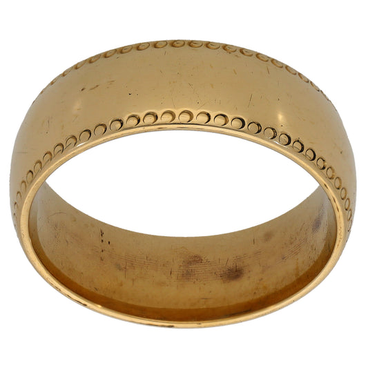9ct Gold Patterned Wedding Ring Size U
