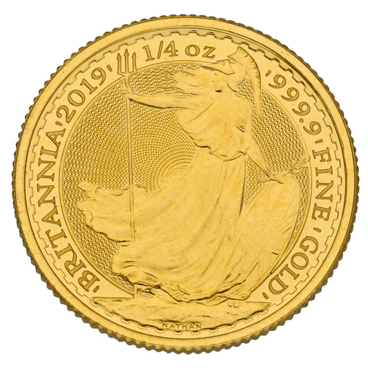 24ct Gold Queen Elizabeth II 1/4 OZ Britannia Coin 2019