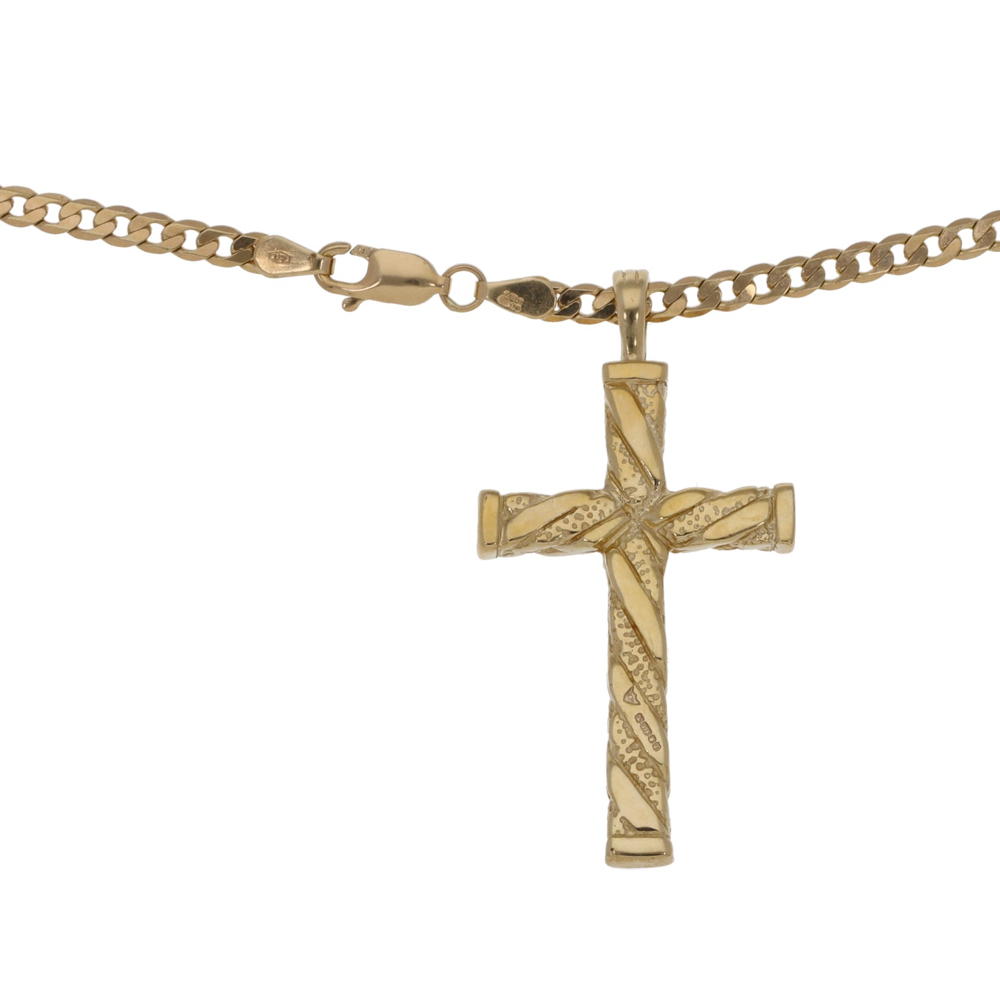 9ct Gold Cross Pendant With Chain