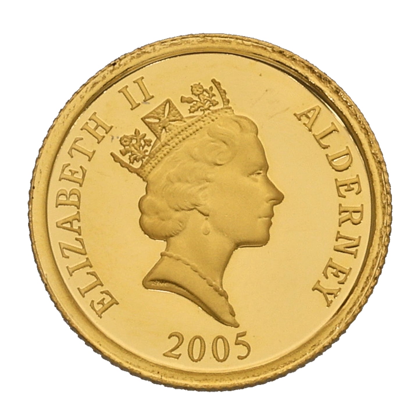 22ct Gold Queen Elizabeth II Nelson One Pound Coin 2005