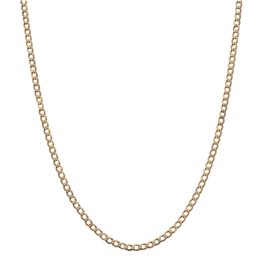 9ct Gold Curb Chain 18"