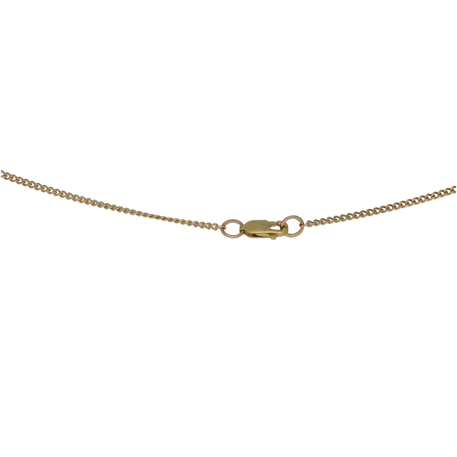 Gold chain necklace with lobster clasp and small extender rings