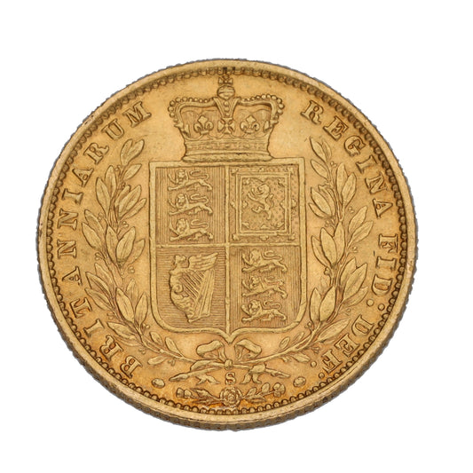 22ct Gold Queen Victoria Full Sovereign Coin 1875