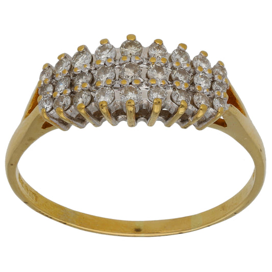 18ct Gold 0.50ct Diamond Dress/Cocktail Ring Size U