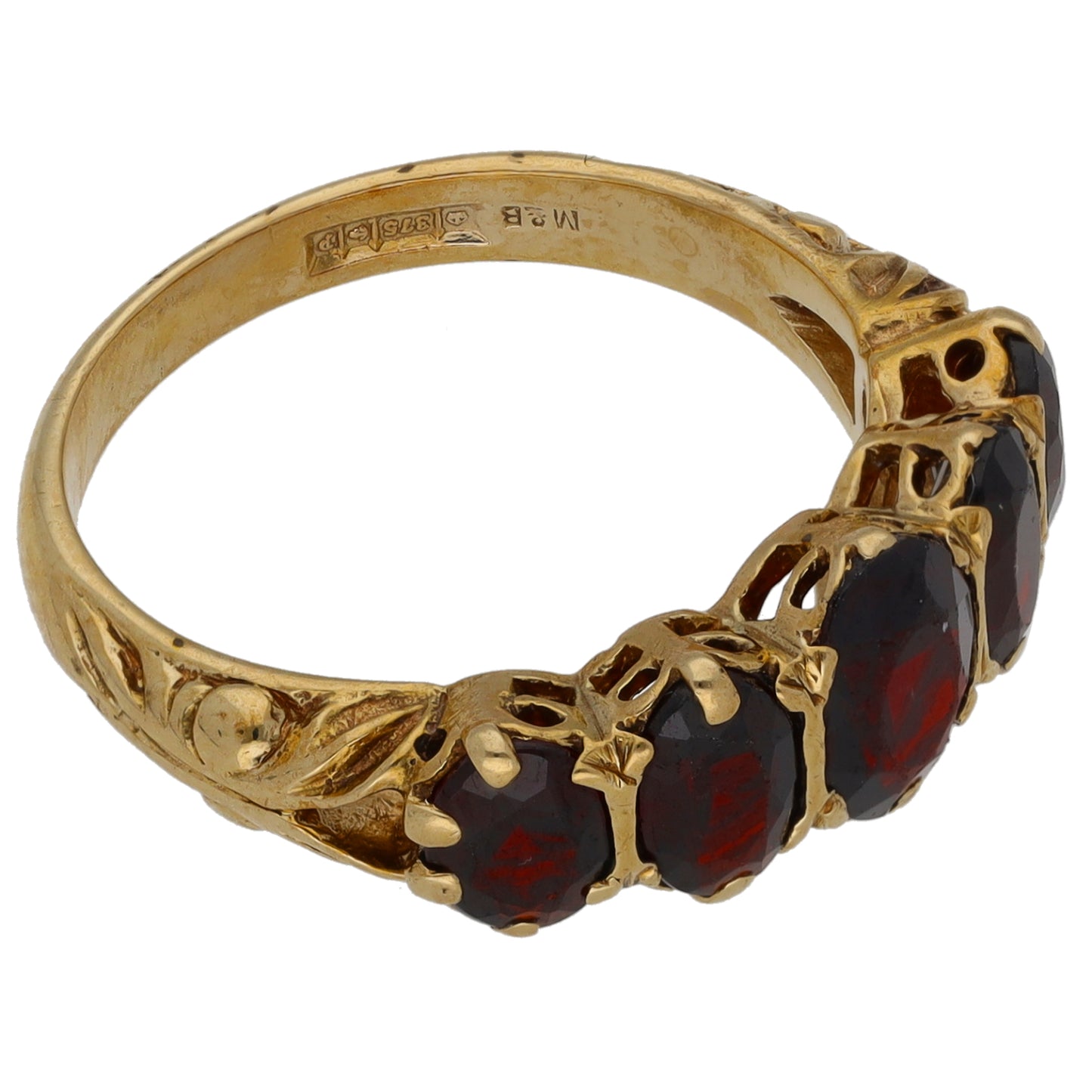 9ct Gold Garnet Dress/Cocktail Ring Size M