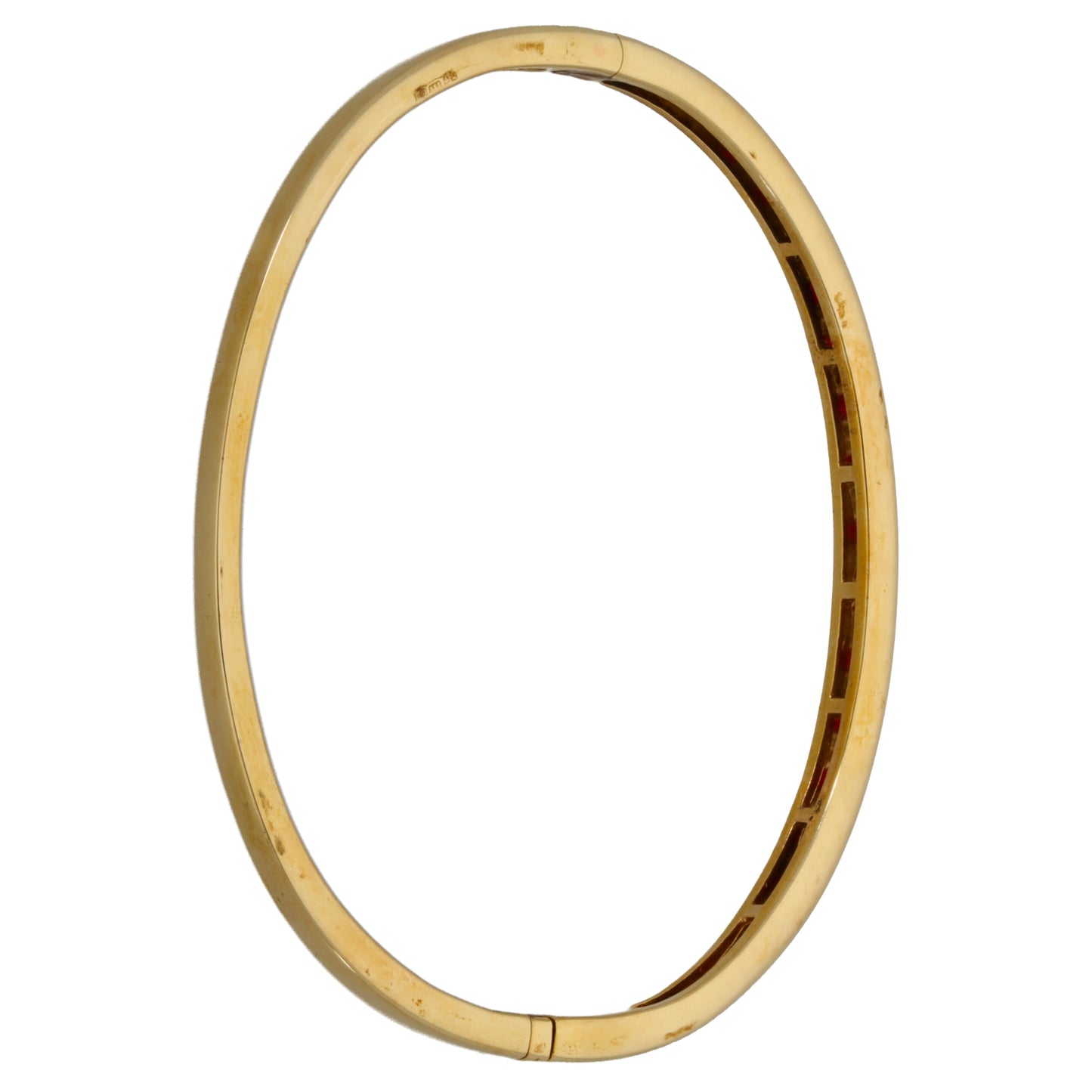 9ct Gold Ruby & 0.48ct Diamond Alternative Bangle