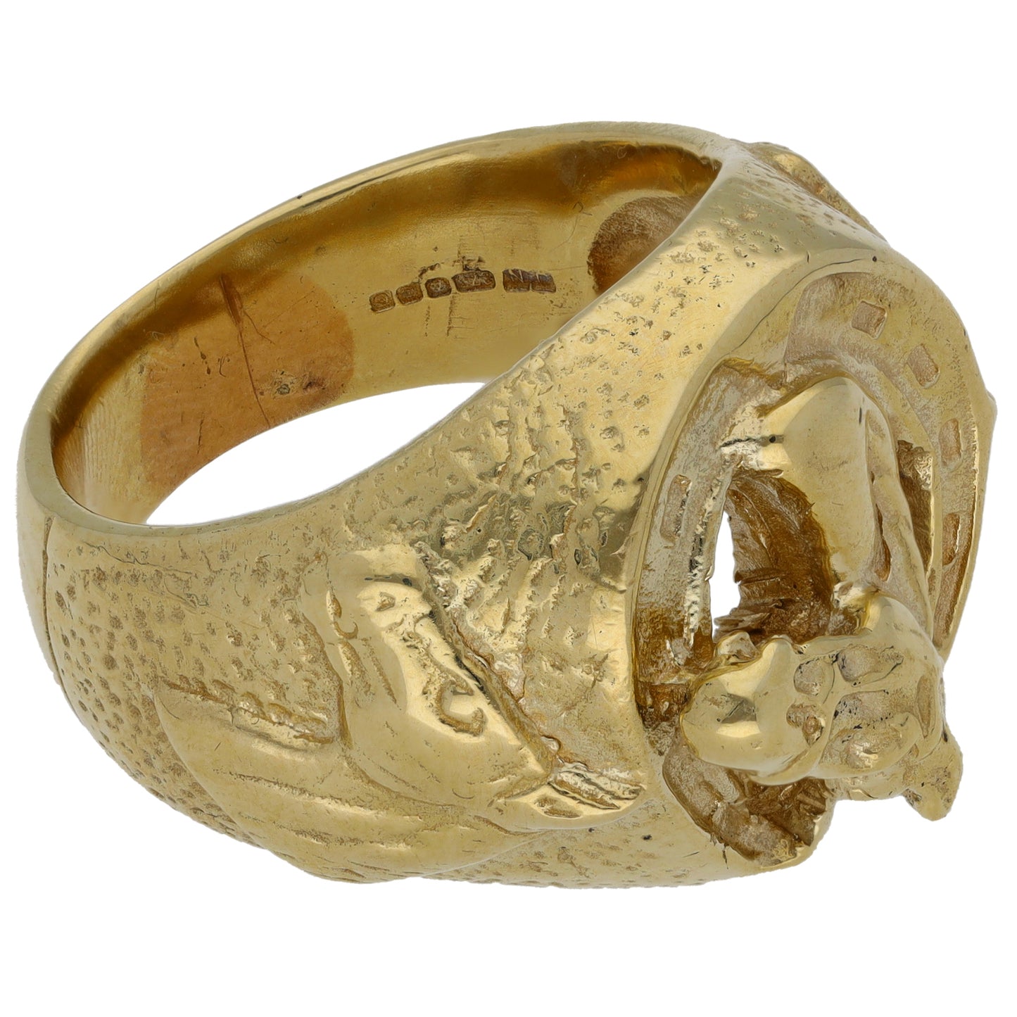 9ct Gold Horseshoe Ring Size Z+1