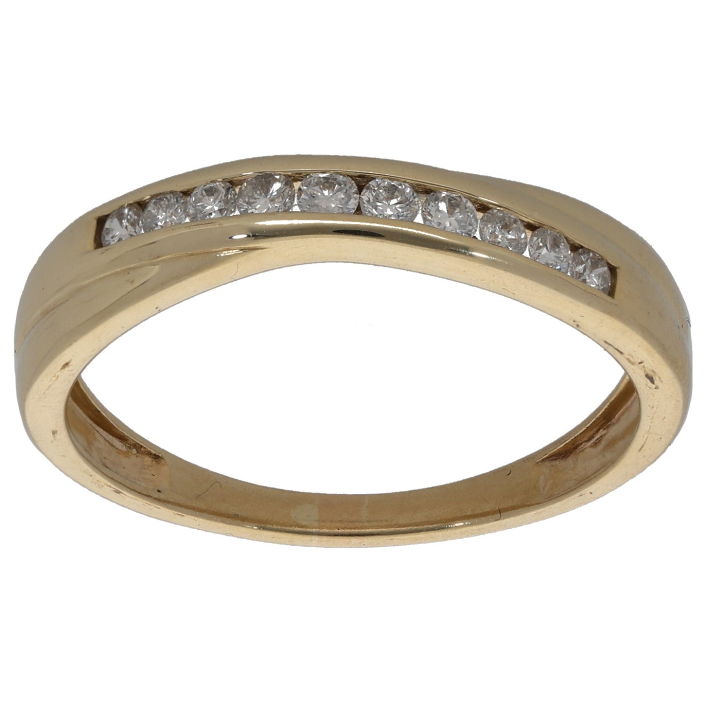 9ct Gold 0.25ct Diamond Half Eternity Ring Size R