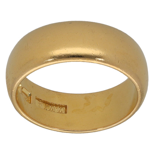 22ct Gold Plain Wedding Ring Size K