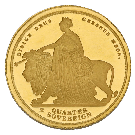 22ct Gold Queen Elizabeth II Quarter Sovereign Coin 2019