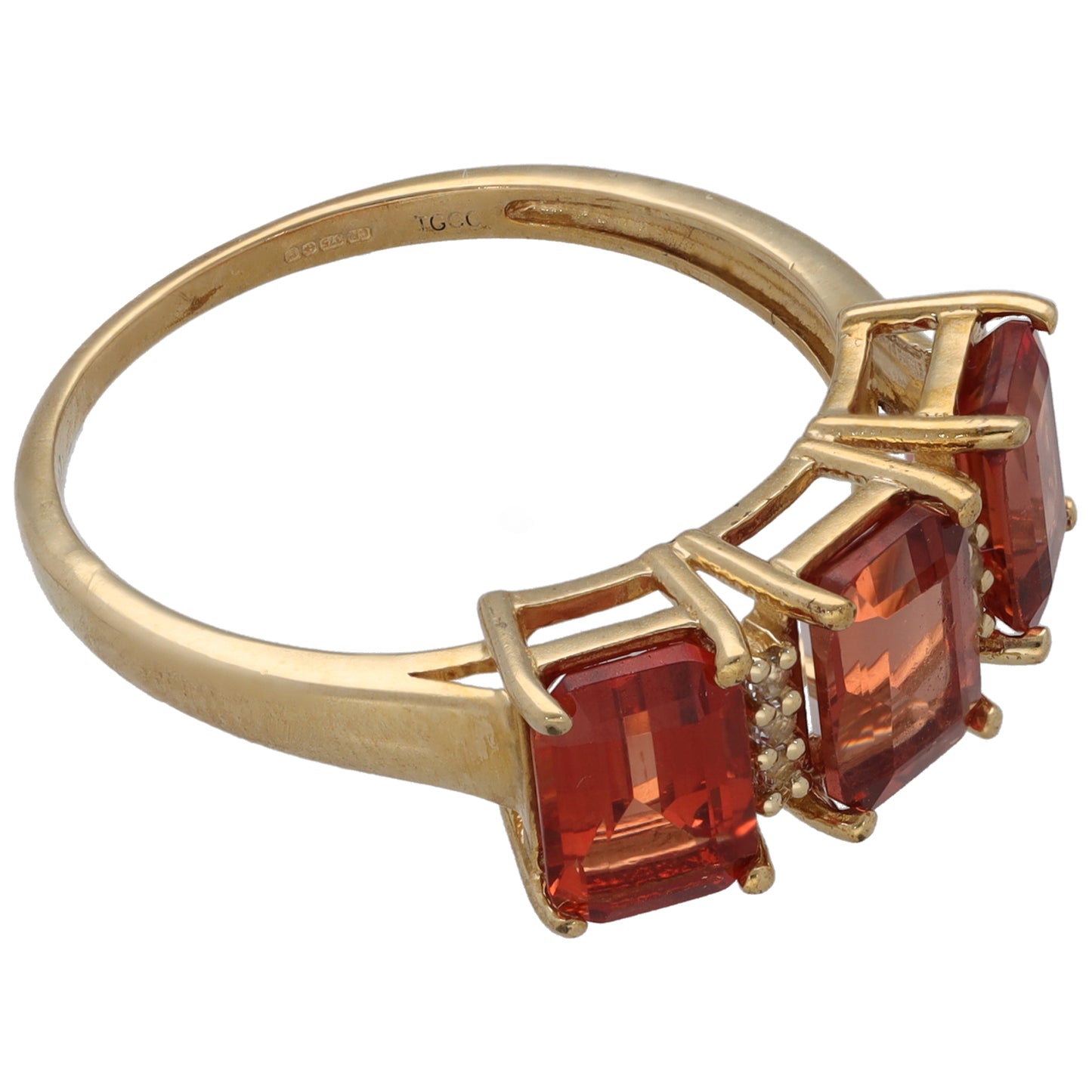 9ct Gold Andesine & Imitation Dress/Cocktail Ring Size P