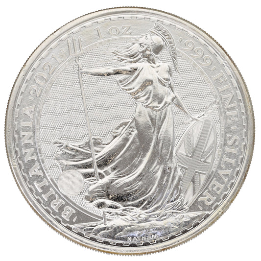 Fine Silver Queen Elizabeth II 1 OZ Britannia Coin 2021