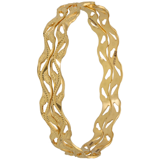 New 22ct Gold Bangle Set x2