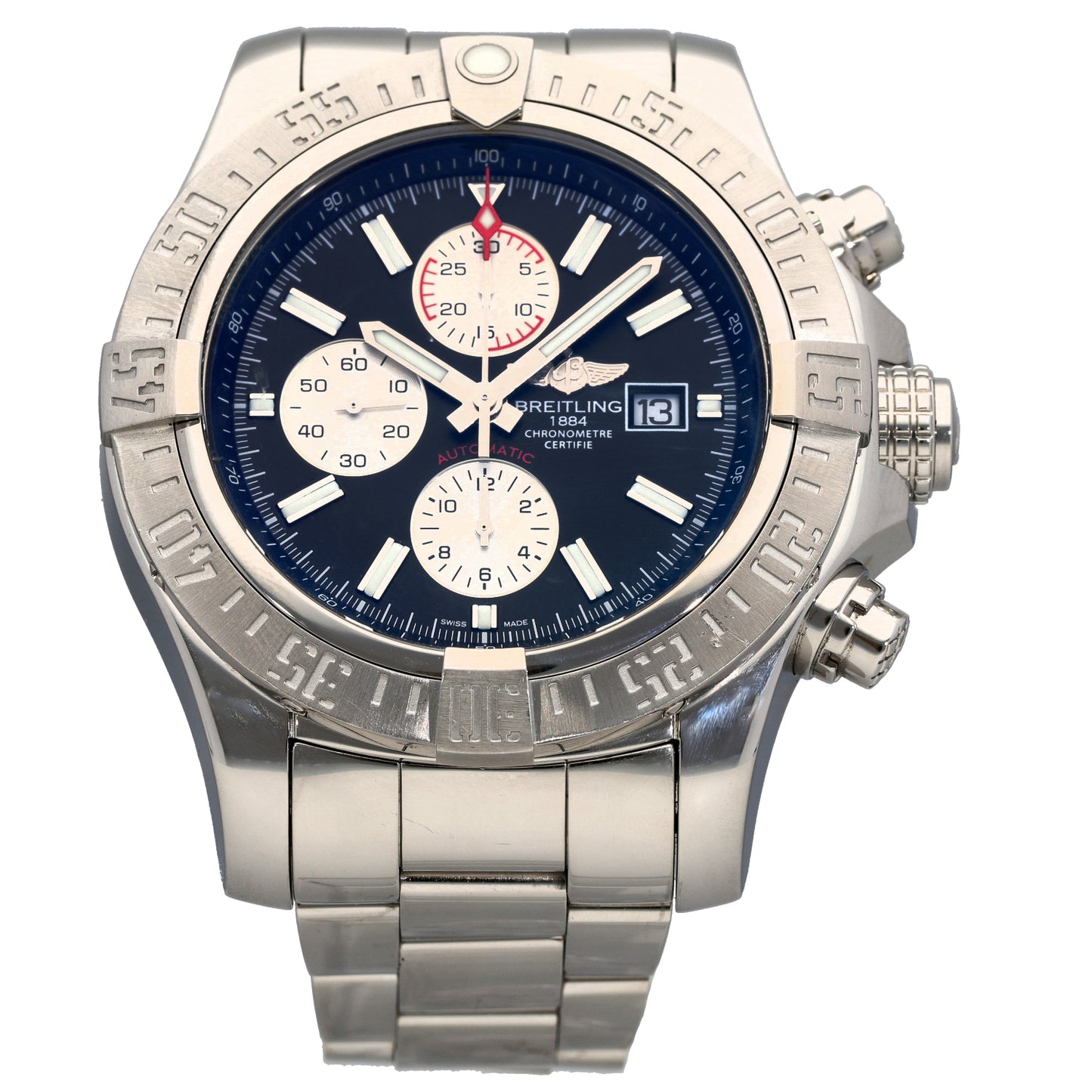 Breitling Super Avenger II A13371 48mm Stainless Steel Watch