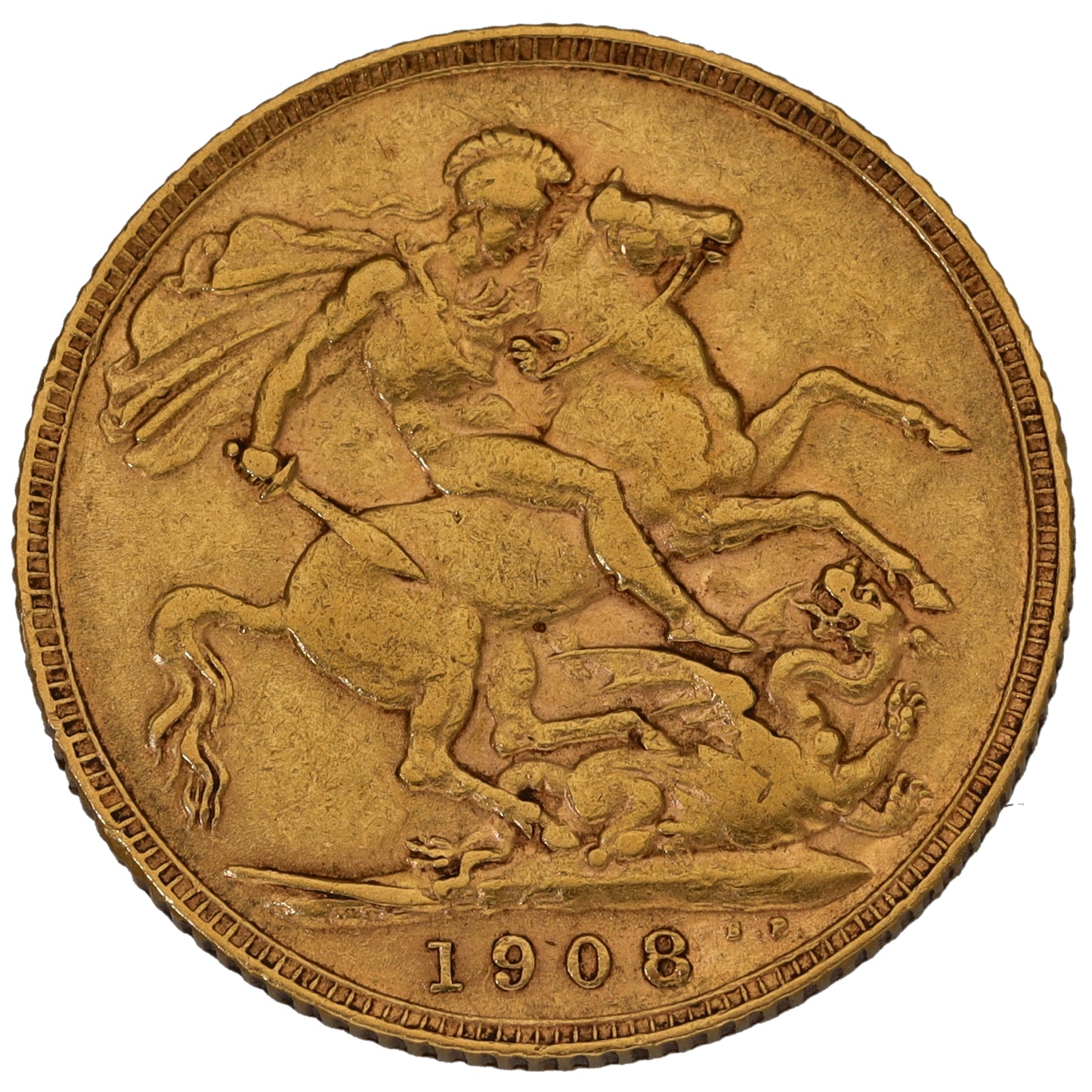 22ct Gold King Edward VII Full Sovereign Coin 1908