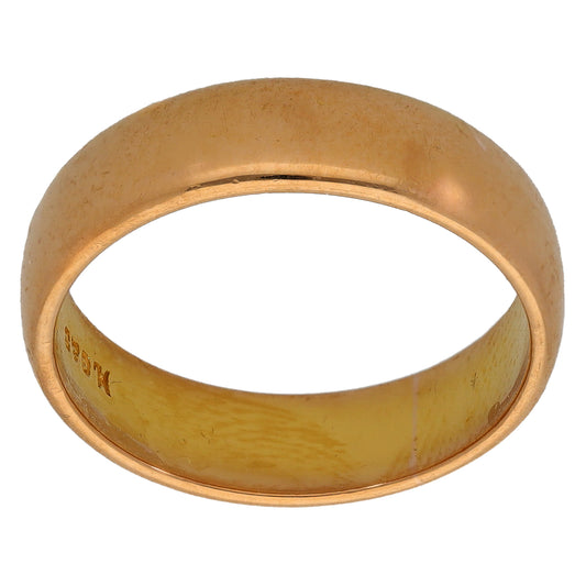 22ct Gold Plain Wedding Ring Size O